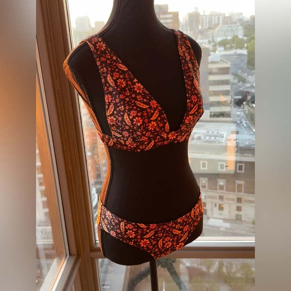 🆕 ZIMMERMANN 🧿 NWT Juniper Scarf High Triangle Bikini - Midnight Paisley - Picture 10 of 15